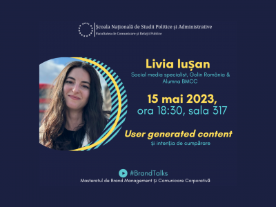 SNSPA FCRP Livia Iusan prezentare User Generated Content si intentia de cumparare